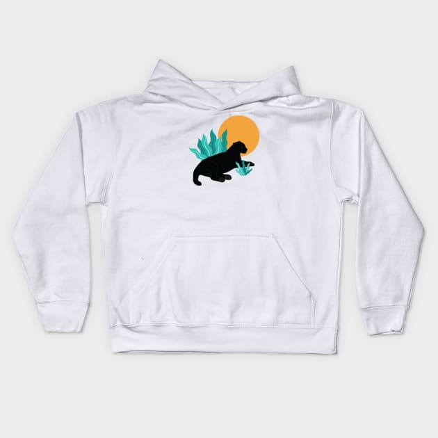 Sunday chillout with black panther Kids Hoodie by grafart